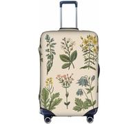 Aotmany Copertura per bagagli da viaggio con piante selvatiche con fiori e erbe selvatiche, adatta per bagagli da 45/61/71/71/81 cm, copertura elastica per valigie con cerniera nascosta, approvato