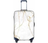 Aotmany Copertura per bagagli da viaggio in marmo bianco oro di lusso, adatta per bagagli da 45-81 cm, protezione elastica per valigie con cerniera nascosta, approvata TSA