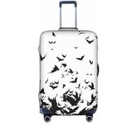 Aotmany Flock of Birds - Copertura per bagagli da viaggio nera e bianca, adatta per bagagli da 45-81 cm, protezione elastica con cerniera nascosta, per valigie con ruote, accessori da viaggio, Come