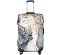 Aotmany Lussuoso copribagagli da viaggio grigio oro marmo pietra adatta per bagagli da 45-81 cm, copertura elastica per valigie con cerniera nascosta, per valigie con ruote approvato TSA