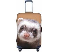 Aotmany Simpatico copribagagli da viaggio divertente con furetto ritratto adatto per bagagli da 45/61/71/81/81 cm, protezione elasticizzata per valigie con cerniera nascosta, approvato TSA, Come nella