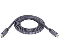 AOTOKK Cavo di Prolunga Adattatore USB 3.1 Tipo C Intrecciato Piatto 5 Gbps e 2A 3.1 USB Tipo C Maschio Cavo Supporto per Ricarica,dati,Audio,cavo Video per Laptop e Tablet e Telefono(1,5 M-M/M)