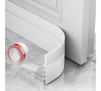 AOTUAO Paraspifferi Sottoporta, Paraspifferi Porta Blindata 100 X 5cm, Risparmiare Energia Paraspifferi Porta Ingresso, Paraspifferi Sottoporta Blindata Autoadesiva,Riduce il Rumore,anti Freddo-Bianco