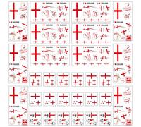 Aotusoa 30 adesivi con bandiere temporanee per eventi sportivi, impermeabili, per viso e corpo, per grandi eventi, tornei come simbolo di fan (Inghilterra)