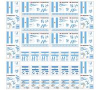 Aotusoa 30 adesivi con bandiere temporanee per eventi sportivi, impermeabili, per viso e corpo, per grandi eventi, tornei come simbolo di fan (Argentina)