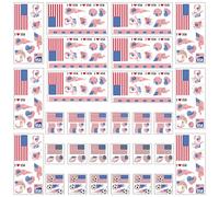 Aotusoa 30 adesivi con bandiere temporanee per eventi sportivi, impermeabili, per viso e corpo, per grandi eventi, tornei come simbolo di fan (USA)