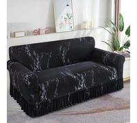 AOUHMN Copridivano 1-4 Posti Elasticizzato, Copridivano Moda con Volant e Braccioli, Copridivano Antigraffio Gatto Impermeabile Universale e Lavabile Protezione Sofa e Penisola,Style 2,235×300cm