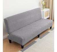 AOUHMN Copridivano Senza Braccioli 2-4 Posti, Copridivano Senza Braccioli Impermeabile Elasticizzata Universale Pieghevole Lavabile Rimovibile Estraibile, Per Mobili Per Divano,Grigio,S