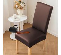 AOUHMN Coprisedia in pelle PU 1 Pezzi, Coprisedie Elasticizzati Universale con Schienale, Copertura per Home, Ufficio, Cucina, Salotto, Sala da Pranzo, Hotel, Banchetti,Caffè,50×60cm