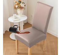 AOUHMN Coprisedia in pelle PU 1 Pezzi, Coprisedie Elasticizzati Universale con Schienale, Copertura per Home, Ufficio, Cucina, Salotto, Sala da Pranzo, Hotel, Banchetti,Marrone,45×55cm