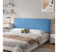 AOUHMN Testata Letto Cuscini, Copri Testata Letto Universale, Coprire Antipolvere in Tessuto di Lino,Coprire Antipolvere in Lavabile Copri Cover Addensare AntiGraffio Cuscino,Blu,160 * 60 * 10cm(B)