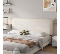 AOUHMN Testata Letto Cuscini, Copri Testata Letto Universale, Coprire Antipolvere in Tessuto di Lino,Coprire Antipolvere in Lavabile Copri Cover Addensare AntiGraffio Cuscino,Bianco,200 * 60 * 6cm(B)