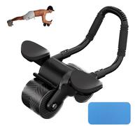 AouiSton Ab Roller Wheel, Ruota per addominali, Rotella Addominali Rimbalzo Automatico, Rullo Addominali Fitness Leggero Doppie Ruote per Palestra, Casa (Nero)