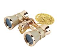 AouloveS Binocolo per Vetri da Opera Binocolo 3X25 Lorgnette Occhiali da Teatro Mini Binocolo Compatto con Catena per Adulti Bambini Donne in Concerto Teatro Opera (Oro)