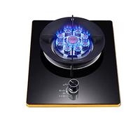 Aouoeeo Piano Cottura a Gas, Cucina a Gas con bruciatore 2022 Cucina a Gas aggiornata 1 bruciatore Wok 5 2 kW Nove cavità Fierce Fire Vetro Nero