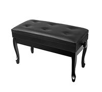 Aouoeeo Sgabello per Pianoforte, Tavolo da toeletta, Sgabello Doppio per Pianoforte, Sgabello Regolabile in Altezza con Musica Nascosta