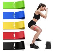 Aouplry 5 fasce di resistenza, fasce per il fitness, fasce morbide per l'allenamento della pelle, per il fitness al chiuso, per l'allenamento delle gambe, per la riabilitazione, la palestra, lo yoga