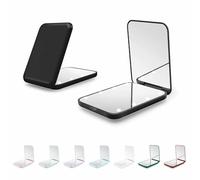 Aouplry Specchio compatto, ingrandimento 1X/3X LED specchio tascabile con Nternal BIattery, mini specchio per borsa, tasca, viaggio e regalo (nero)