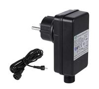 Aourow Adattatore LED per Illuminazione da Giardino,Alimentatore LED IP44 per Faretti da Giardino 12V DC e Cavo Impermeabile per Luci Esterne da 2,5 M 1 Confezione