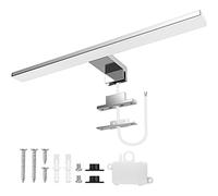 Aourow Lampada Specchio Bagno 10W, 40CM 820LM LED, Bianco Freddo 6500K, Resistente All'acqua IP44, Classe II per Armadietto a Specchio
