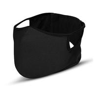 AOUTACC Maschera da tiro, mezza maschera in silicone, tattica multifunzionale e traspirante, per attività all'aperto, BBS, paintball, tiro, gioco di sopravvivenza CS (nero, L)