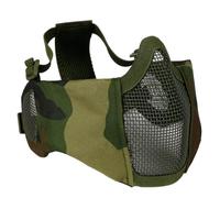 Aoutacc, Maschera pieghevole airsoft, maschera semi-facciale con paraorecchie per giochi di guerra, caccia, paintball, WL