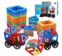AOUVT 56 Pcs Costruzioni Magnetiche，Costruzioni Magnetiche Giochi Bambini，Divertente Giocattolo da Costruzione Educativo，Scelta Regalo Perfetta per Ragazzi e Ragazze dai 3 Agli 8 Anni