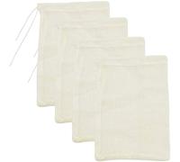 AOUXSEEM Confezione da 4 sacchetti di garza per filtrare, riutilizzabili per caffè e formaggi a freddo, grande sacchetto di succo di latte e tè, 100% cotone naturale a rete fine (XS, 10 x 15 cm)