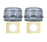 Aoveew 2 Pezzi Copri Manopole per Fornello a Gas Serrature di Sicurezza per Fornello a Gas Proteggi i Tuoi Cari con Fiducia (black shine)