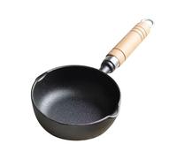 Aoveew Iron Oil Heating Pot Mini Cast Iron Pan for Deep Fried Eggs Omelettes and More Versatile Butter Warmer Pot for Family Kitchen Cooking