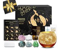 Aovila Pisces Birthday Gifts for Women - Pisces Candle Holder Crystals Birthstones Gifts Box Set - Zodiac Gifts Astrology Horoscope Gifts Birthday Gifts for Her Mother Sister Best Friends