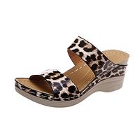 AOVIN Ciabatte Ortopediche Sandali Ortopediche Donna con Supporto for Arco Comodo Cuscino Plantare Sandali for Fascite Plantare for Piedi Piatti Ciabatte Ortopediche (Color : Snake, Size : 38 EU)