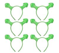 AOVNA 6 cerchietti per capelli con orecchie verdi, accessori per capelli, in peluche verde, per feste di Halloween, compleanni, libri