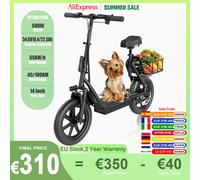 AOVOPRO EB1/EB1 PLUS 500W Scooter elettrico 54.6V10.4Ah/22.5Ah Batteria di grande capacità 45/100KM Lungo raggio 35 km/h 14 pollici EScooter EB1(10.4AH 45KM)