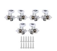 AOWINHIT 6pcs Classical Guitar Tuning Pegs Metal Keys Set Music Strument Accessori per Chitarra Ukulele Silver, Accessori per Ricambi di Chitarra