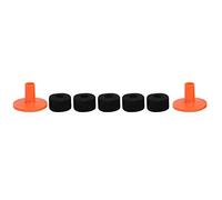 AOWINHIT 7 Pezzi Kit di Cuscinetti in Feltro Tamburo Indossare Accessori per Piatti Antittrito per Eccellenti Performance Arancione Nera Morbida Comoda (25mm (WC77))