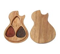 AOWINHIT Accessori per Strumenti Musicali per Chitarra in Legno in Legno Massiccio con 3 Pezzi di Scelta per il Chitarrista