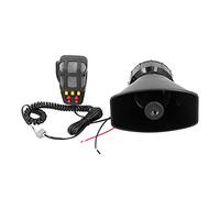 AOWINHIT Altoparlante Sirena per Auto di Comunicazione Pubblica Impermeabile di Alta qualità per Qualsiasi Veicolo a 12 V, Camion, Auto, Barche, ABS Nero