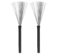 AOWINHIT Ben Spazzole di Batteria in Acciaio Inossidabile a Scomparsa Manico Comodo Band Rock Country Music Drummers, Accessori per Tamburi a Pennello Retrattile