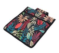 AOWINHIT Borsa per Attrezzi da Giardino, Inginocchiatoio, Durevole, in Tessuto Oxford, per Oggetti Essenziali per il Lavoro in Giardino, 33,5 X 30,5 Cm (foglie rosse)