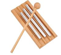 AOWINHIT Campanelli Eolici a 3 Poli, Strumento a Percussione Educativo per Bambini, Xilofono con Martello, Campana da Tavolo per L'educazione Musicale, Set Musicale per Xilofono per