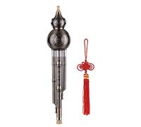 AOWINHIT Chiave C Splendido Flauto Hulusi con Disegno in Filo Metallico, Strumento a Fiato Dal Suono Morbido per Principianti e Amanti della Musica, Alluminio Ecologico, 41 Cm