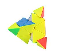 AOWINHIT Classico Gioco Speed Cube Twist con Incredibili Ritagli Angolari per Risolutori Veloci di Puzzle, 3,7 Pollici, 1 Pezzo, Adatto per Giocare (Quattro colori fluorescenti)