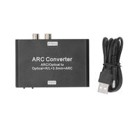 AOWINHIT Convertitore Audio Analogico Digitale 192kHz con Amplificatore Stereo da 3,5 Mm, DAC Ottico Coassiale, Porta per Cuffie, Controllo del Volume, Operazione Remota TV