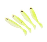 AOWINHIT Esca Morbida Coda a T 4 Pezzi per la Pesca con Design Durevole in PVC per Sport D'acqua Dolce 75 Mm 3,2 G (#2)