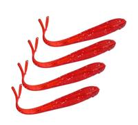 AOWINHIT Esche Morbide per Esche da Pesca Realistiche da 10 Pezzi per la Pesca in Acqua Dolce e Marina, Accessori Riutilizzabili in PVC da 13 Cm (Rosso)