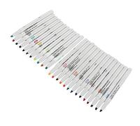 AOWINHIT Evidenziatore a Doppia estremità, Design Ergonomico | 25 colori, asciugatura rapida, a base d\'acqua, morbidi e delicati sulla vista, ideali per prendere appunti