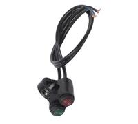 AOWINHIT Interruttore Universale da Manubrio per Moto, Interruttore a Pulsante Doppio Controllo in Lega di Alluminio da 22 Mm per Fari Fendinebbia, Avvisatore Acustico, Luce di Pe (Tipo D)