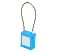 AOWINHIT Lucchetto di Sicurezza con Cavo di Blocco/tagout Lucchetto di Sicurezza in Acciaio Resistente per la Manutenzione delle Apparecchiature, Grillo 85 Mm, 2 Chiavi, Adatto per Arresto (Blu)