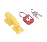 AOWINHIT Lucchetto di Sicurezza Durevole 38 Mm per Blocco Interruttore Automatico per Uso Automobilistico di Energia Chimica Industriale - 1 Lucchetto Interruttore 2 Chiavi